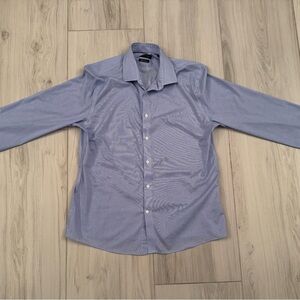 Men’s Tommy Hilfiger Blue and White (very small checks) button down 16 1/2x34/35